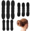 9Pcs Hair Bun Maker Sponge Foam Shaper Magic Snap Roll Sponge Curler Clips Easy Bun Twister Donut Maker Hairs Updo Styling Accessories for Women Ballet French Twist Thin Curly Straight Wavy view 1