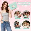 ARIVOY 3 PCS Initial Makeup Bags for Women - Cosmetic Bag for Travel Toiletry Personalized Cute Makeup Pouch Birthday Gifts for Grilfriend Wife Moms Bridesmaid Retirement Travel Gifts - Green L view 4