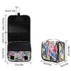 Aglebo Graffiti Geometric Pattern Hanging Toiletry Bag for Women Portable Travel Cosmetic Makeup Bag Multifunction Waterproof Toiletry Organizer with Handle for Traveling Accessories Toiletries Bag view 3
