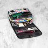 Aglebo Graffiti Geometric Pattern Hanging Toiletry Bag for Women Portable Travel Cosmetic Makeup Bag Multifunction Waterproof Toiletry Organizer with Handle for Traveling Accessories Toiletries Bag view 4