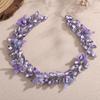 Rumtock Violet Crystal Butterflies Headpiece for Wedding Brides Women Hair Jewelry Handmade Hair Accessories (Violet) view 3
