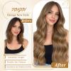 Chestnut Brown Hair Extensions Real Human Hair Clip Ins for Women 16inch view 4