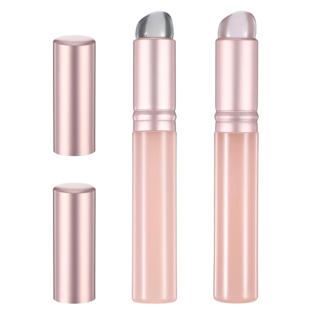 Sorcristy 2 Pcs Silicone Lip Brush, Lip Balm Applicator, Round Head