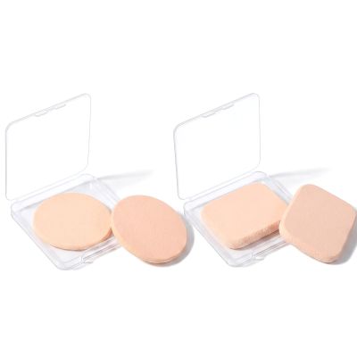 4PCS Makeup Sponges for Foundation, Foundation Sponge for Face Powder, Cosmetic Sponge for Flawless Foundations, Sensitive and All Skin Round and Square