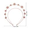 VICASKY Rose Gold Double Layer Six-pointed Star Headband Hair Accessory for Women Bridal Crown Wedding Hairpiece Bohemian Style Elegant Headband view 2
