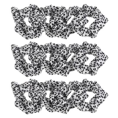 NUSITOU 20pcs Cow Print Hair Ties Scrunchies Medium Size Black White Fabric Elastic Bands for Women Ponytail Holders Hair Accessories