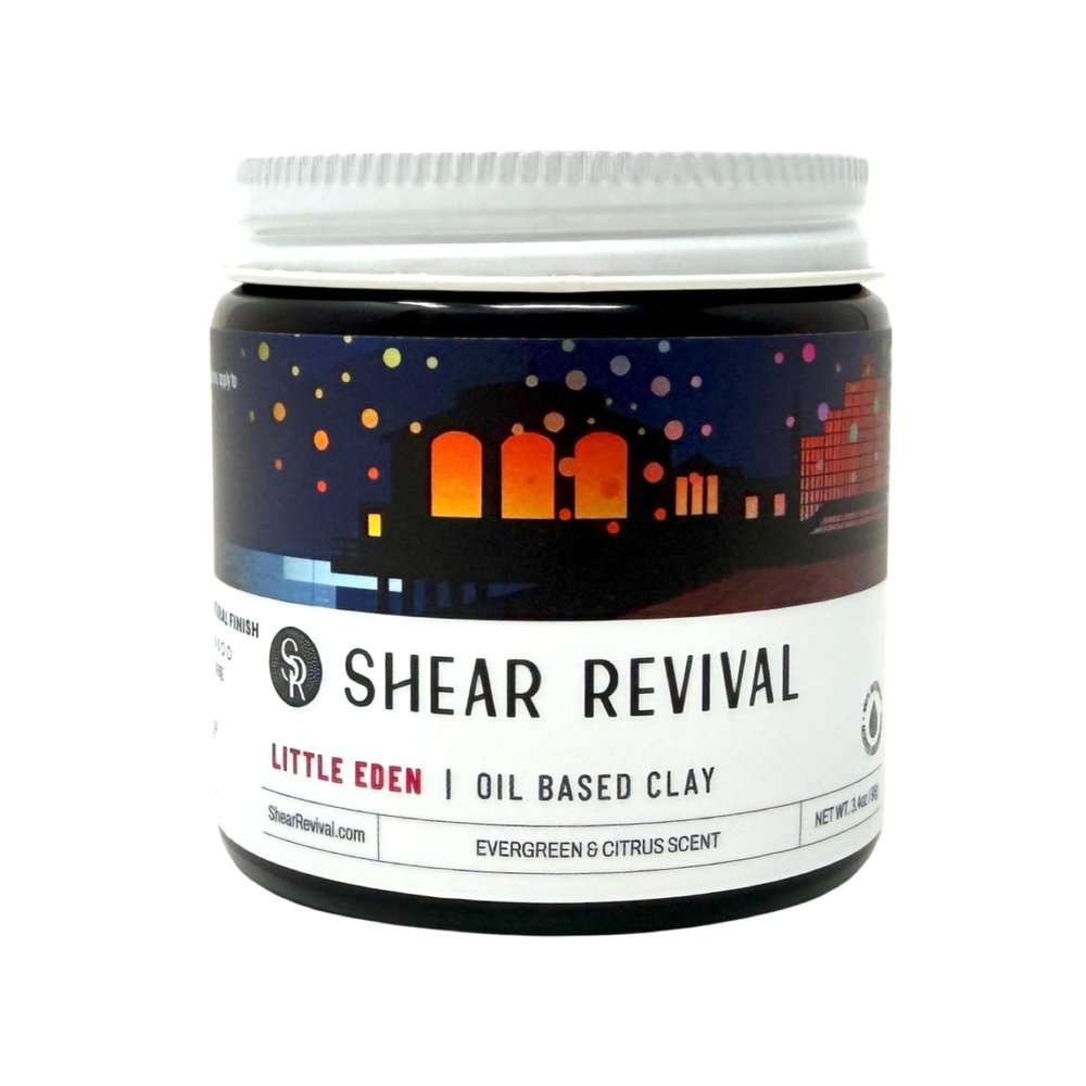 Shear Revival Little Eden Oil Based Clay - Medium Hold, Low Natural Finish