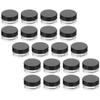 FOMIYES 20pcs Cosmetic Cream Jars 3g Portable Plastic Lotion Containers with Black Lid for Travel Skin Care Moisturizer Storage view 1