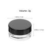 FOMIYES 20pcs Cosmetic Cream Jars 3g Portable Plastic Lotion Containers with Black Lid for Travel Skin Care Moisturizer Storage view 2