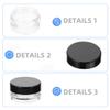 FOMIYES 20pcs Cosmetic Cream Jars 3g Portable Plastic Lotion Containers with Black Lid for Travel Skin Care Moisturizer Storage view 3