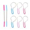 Sewroro 8pcs Facial Hair Remover Spring Epilator for Women, Handheld Facial Hair Removal Tool for Chin Cheek Upper Lip, Portable Face Epilator Kit in Rose Red Pink Blue view 1
