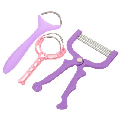 Homoyoyo 3pcs Facial Hair Remover Springs for Women, Portable Face Epilator for Upper Lip and Chin Hair Removal, Manual Spring Threading Tool for Sensitive Facial Skin Random Color