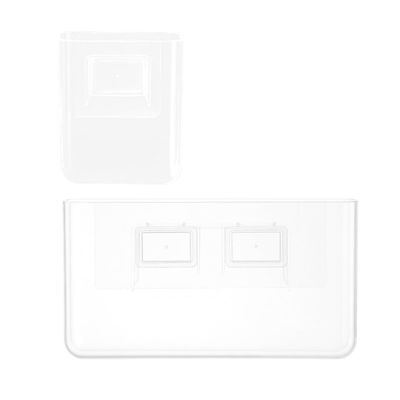 Abaodam 2pcs Wall-mounted Storage Boxes Small Non-punching Cosmetic Storage Cases with Dustproof Lid for Bedroom Vanity Sundries Organization