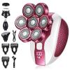 Electric Razor for Women, 7D Facial Hair Removal, 6-in-1 Wet/Dry Bikini Trimmer, Electric Shaver for Women, Rechargeable Face Shaver for Arms Legs Armpit Pubic Area, Painless Womens Grooming Kit view 1