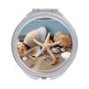 FekiLoot Seashells Starfish Sand Compact Mirror for Purse Portable Travel Makeup Mirrors Metal Magnifying Pocket Mirror Double Sided Small Handheld Mirrors for Women Travel Essentials view 1