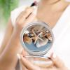 FekiLoot Seashells Starfish Sand Compact Mirror for Purse Portable Travel Makeup Mirrors Metal Magnifying Pocket Mirror Double Sided Small Handheld Mirrors for Women Travel Essentials view 4