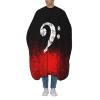 Music Bass Clef Vintage Gift Barber Cape for Men Salon Hair Cutting Cape Professional Haircut Capes with Adjustable Elastic Neckline 55" x 66" view 1