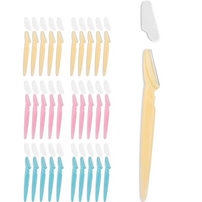 30 Pcs Face Razors for Women and Men, Multipurpose Eyebrow Razor, Tinkle Razors for Women Face,Dermaplaning Tool for Face,Multi-Color