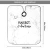 Fun Fact I Don't Care Gift Barber Cape for Men Salon Hair Cutting Cape Professional Haircut Capes with Adjustable Elastic Neckline 55" x 66" view 3