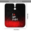 I Love Hot Dads I Heart Hot Dads Gift Barber Cape for Men Salon Hair Cutting Cape Professional Haircut Capes with Adjustable Elastic Neckline 55" x 66" view 3