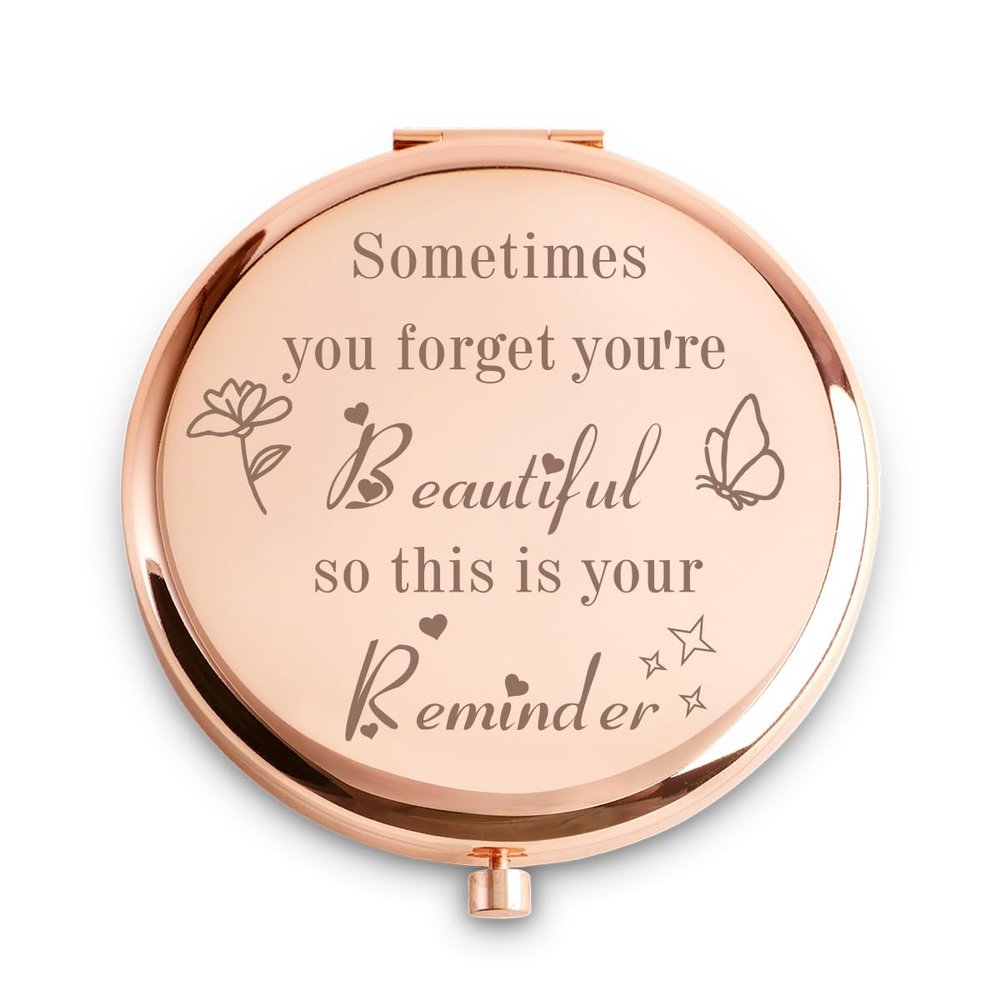 Daricano Personalized Gifts for Women Girls, Custom Gifts for Adult Teen, Compact Mirror for Her Friends Sister Daughter Mom, Birthday, Mothers Day Basket Stuffers
