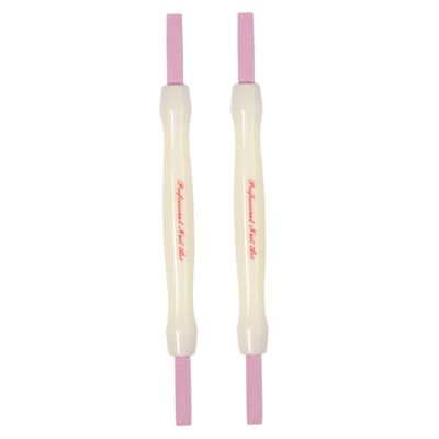2-Pack Ceramic Cuticle Remover Pen, Double-Sided Cuticle Pusher and Buffer with Ergonomic Handle for Smooth Nail Care