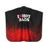 I Love Hot Dads I Heart Hot Dads Gift Barber Cape for Men Salon Hair Cutting Cape Professional Haircut Capes with Adjustable Elastic Neckline 55" x 66" view 2