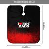 I Love Hot Dads I Heart Hot Dads Gift Barber Cape for Men Salon Hair Cutting Cape Professional Haircut Capes with Adjustable Elastic Neckline 55" x 66" view 3