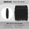 12A Deep Wave Human Hair Bundles 24 26 28 30 Inch Indian Raw Bundles Human Hair,100% Unprocessed Virgin Deals Real Human Hair Extensions,Natural Black Sew In Quick Weave Deep Wave Bundles for Women view 3