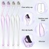 8 PCS Eyebrow Razor for Women, Portable Mini Eyebrow Razor Trimmer Facial Face Shaver Lip Hair Remover with Precision Cover, Small Shaving Removal Tool for Women Makeup Face Care Tools (Clear, Purple) view 3