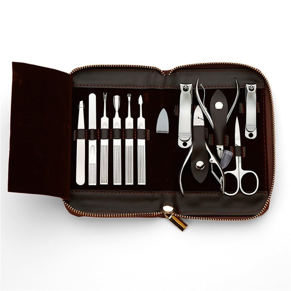 MVNOIRE Stainless Steel Nail Clippers Beauty Manicure Tools Set Full