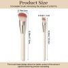 2 PCS Small & Large Angled Concealer Brush for Under Eye Brightening, Precision Face Makeup Contour Foundation Liquid Blush Brush for Cheeks Forehead Jaw Nose Blending Deepening Contouring Polishing view 2
