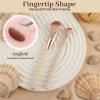 2 PCS Small & Large Angled Concealer Brush for Under Eye Brightening, Precision Face Makeup Contour Foundation Liquid Blush Brush for Cheeks Forehead Jaw Nose Blending Deepening Contouring Polishing view 4