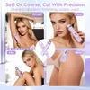 LIBAXIN Glow Aura 2-in-1 Electric Shaver for Women, Bikini Line Trimmer & Peach Fuzz Remover, IPX7 Waterproof Wet & Dry Electric Razor for Pubic Hair, Underarms and Legs (Purple) view 2