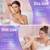 LIBAXIN Glow Aura 2-in-1 Electric Shaver for Women, Bikini Line Trimmer & Peach Fuzz Remover, IPX7 Waterproof Wet & Dry Electric Razor for Pubic Hair, Underarms and Legs (Purple) view 3