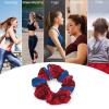 Red Roses Satin Scrunchies for Women - No Crease Hair Ties - Soft Silk Hair Scrunchies for Girls Elastic Ponytail Holders, Stylish Hair Bands & Wrist Bracelets Gifts view 3