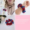 Red Roses Satin Scrunchies for Women - No Crease Hair Ties - Soft Silk Hair Scrunchies for Girls Elastic Ponytail Holders, Stylish Hair Bands & Wrist Bracelets Gifts view 4