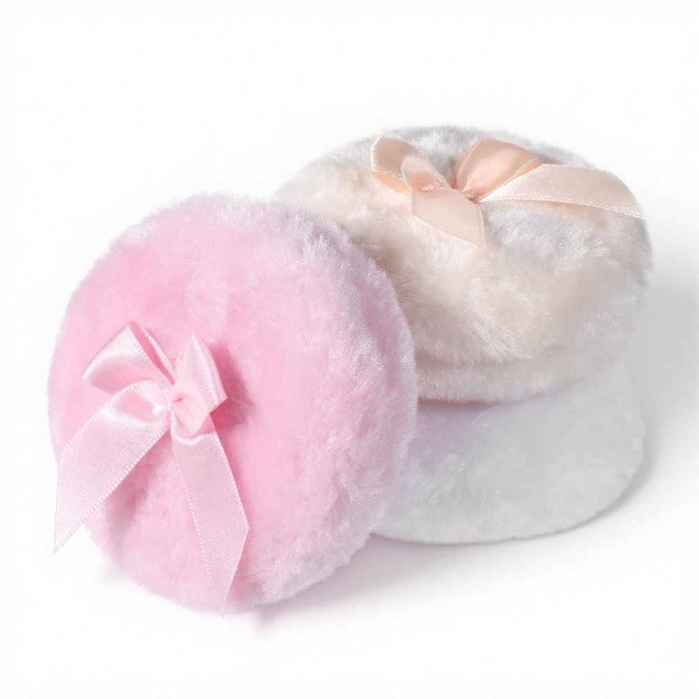 3 PCS Large Fluffy Body Powder Puff, Soft Dusting Powder Puff for Body Face, 3 Colors Washable Reusable Makeup Puffs