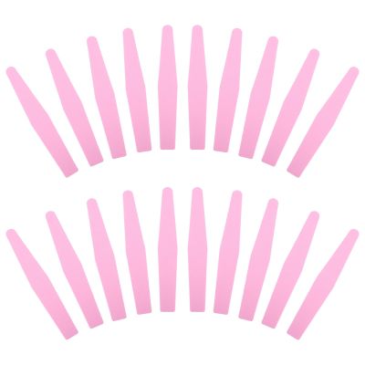 FESTFENDS 20pcs Pink Nail File Strips and Sponge Buffers for Natural Nails with Diamond Shape for Home and Salon Use