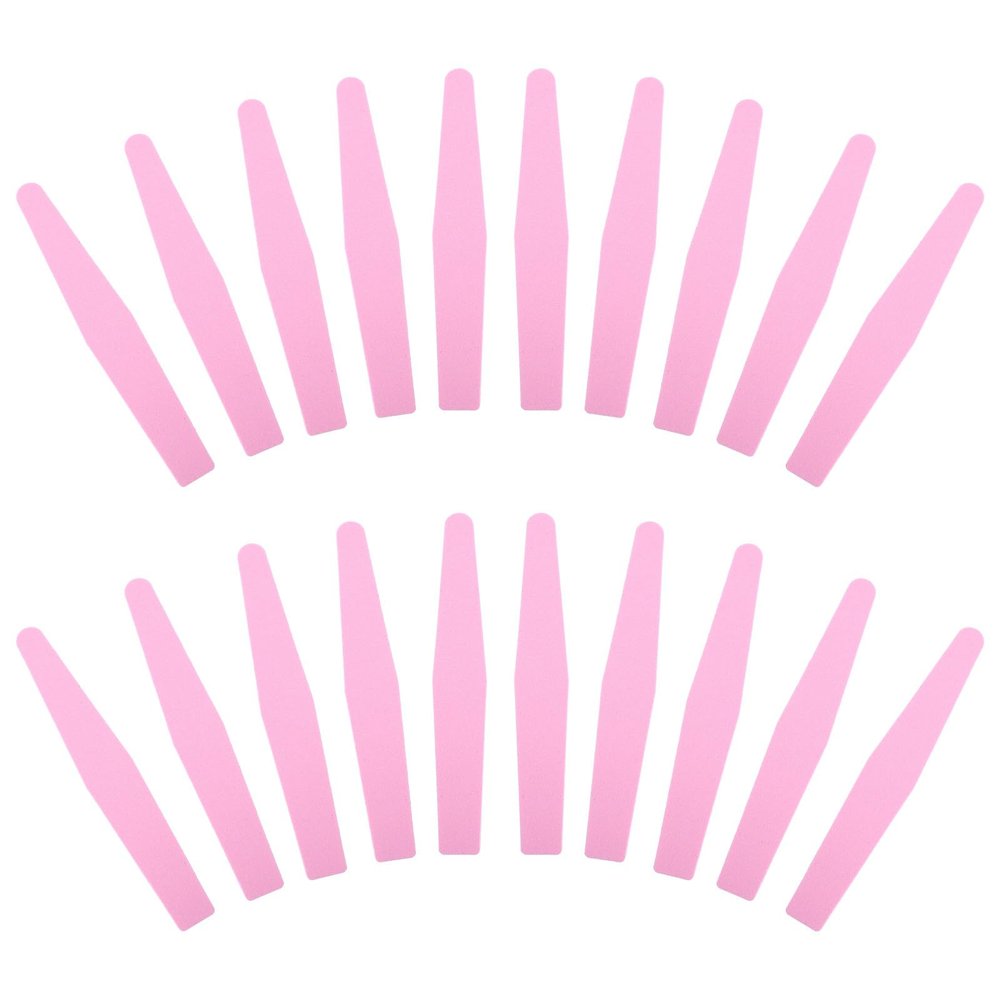 FESTFENDS 20pcs Pink Nail File Strips and Sponge Buffers for Natural Nails with Diamond Shape for Home and Salon Use