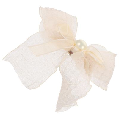 Homoyoyo Lace Bow Hair Clip with Bowknot and Tulle Flower Design, Hair Accessory for Parties and Daily Wear