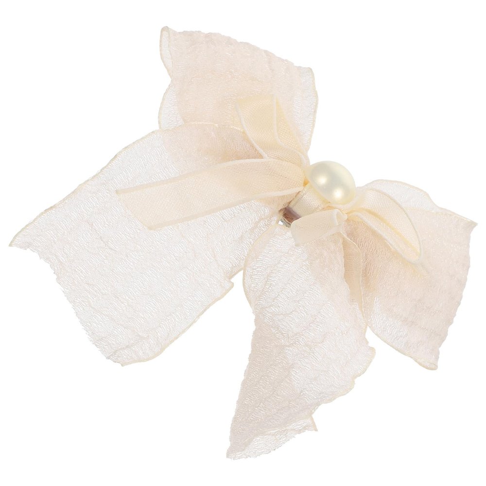 Homoyoyo Lace Bow Hair Clip with Bowknot and Tulle Flower Design, Hair Accessory for Parties and Daily Wear
