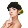 Tennis Diagram Stain Bonnet Silky Sleep Cap Adjustable Satin Cap for Night Sleeping Hair Bonnet Black view 1