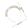 ULTECHNOVO 2pcs Rhinestone Letter Hairbands Christmas Xmas Party Headbands Chic Holiday Hair Accessories for Women New Year Headdresses Gold and White Set view 2