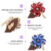 HOMSFOU 2pcs Ethnic Style Tassel Hair Sticks Hair Forks Handmade Red Blue for Women for Updo and Bun Styling view 3