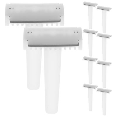 CATIEBYE 10pcs Disposable Hair Removal Shaver Double-edged Manual Razor for Women and Men Maternity Use Private Area Grooming