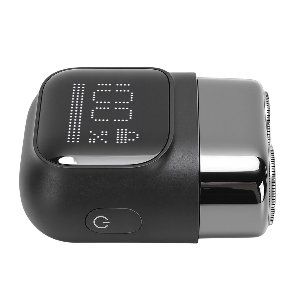 Drfeify Electric Beard Trimmer, Alloy Trimmer with LCD Display, Rechargeable Portable Grooming Tool for Men Travel Use (Black)