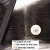 HAPPY&CC Forehead Hairline Toupee for Men High Density Human Hair Skin PU Mens Front Hairpieces V Loop Frontal Hair Topper for Receding Natural Hairline Replacement Systems #2 Dark Brown 16x1.5cm view 3
