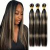 Highlight Honey Blonde Human Hair Bundles #P1B27 Straight Bundles 22 Inch view 1