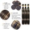 Highlight Honey Blonde Human Hair Bundles #P1B27 Straight Bundles 22 Inch view 3